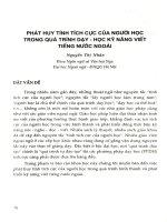 Phát huy tính tích cực của người học trong quá trình dạy - học kỹ năng viết tiếng nước ngoài