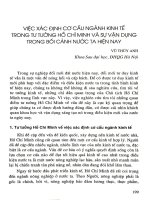 Việc xác định cơ cấu ngành kinh tế trong tư tưởng Hồ Chí Minh và sự vận dụng trong bối cảnh nước ra hiện nay