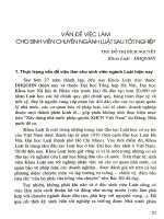 Vấn đề việc làm cho sinh viên chuyên ngành Luật sau tốt nghiệp