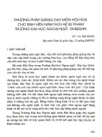 Phương pháp giảng dạy môn Hội họa cho sinh viên năm thứ II hệ sư phạm trường Đại học Ngoại ngữ-ĐHQGHN