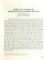 Quyền của lao động nữ trong pháp luật lao động Việt Nam