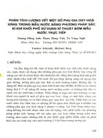 Phân tích lượng vết một số phụ gia oxy hóa xăng trong mẫu nước bằng phương pháp sắc kí khí khối phổ sử dụng kĩ thuật bơm mẫu nước trực tiếp