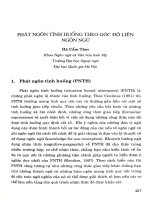 Phát ngôn tình huống theo góc độ liên ngôn ngữ