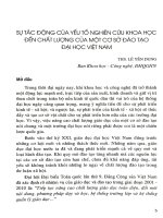 Sự tác động của yếu tố nghiên cứu khoa học đến chất lượng của một cơ sở đào tạo đại học Việt Nam