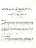 Nghiên cứu quá trình oxi hóa trực tiếp benzen thành phenol bằng 02 trên xúc tác V-W-Oxit SiO2