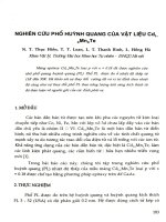 Nghiên cứu phổ huỳnh quang của vật liệu Cd(l-x)Mn(x)Te