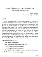 Thành phần loài và xu thế biến đổi của vi sinh vật Hồ Tây