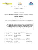 Polyculture crevette Litopenaeus stylirostris (Stimpson, 1974) et poisson Siganus lineatus (Valenciennes,1835) Faisabilité technique et sur le fonctionnement écologique des bassins d'élevage de crevettes