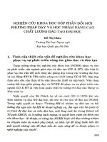 Nghiên cứu khoa học góp phần đổi mới phương pháp dạy và học nhằm nâng cao chất lượng đào tạo đại học