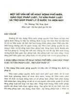 Một số vấn đề về hoạt động phổ biến, giáo dục pháp luật, tư vấn pháp luật và trợ giúp pháp lý ở nước ta hiện nay