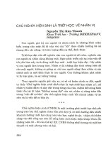 Chủ nghĩa hiện sinh là triết học về nhân vị