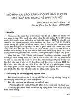 Mô hình dự báo sự biến động hàm lượng oxy hòa tan trong hệ sinh thái hồ