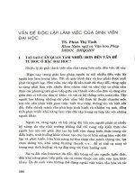 Vấn đề độc lập làm việc của sinh viên đại học