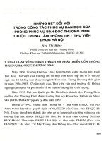 Những nét đổi mới trong công tác phục vụ bạn đọc của Phòng phục vụ bạn đọc Thượng Đình thuộc Trung tâm Thông tin - Thư viện, ĐHQG Hà Nội