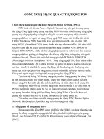 Công nghệ PON Mạng Quang Thụ động