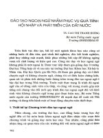 Đào tạo ngoại ngữ nhằm phục vụ quá trình hội nhập và phát triển của đất nước