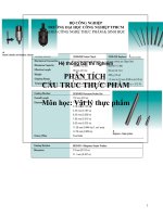 Hệ thống bài thí nghiệm PHÂN TÍCH  CẤU TRÚC THỰC PHẨM