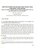 Hình ảnh người phụ nữ Nhật Bản trong thôn làng Nhật thời cận đại (Qua tác phẩm Những người Nhật bị lãng quên của tác giả Miyamoto Tsunichi