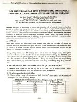 Góp phần khảo sát tinh dầu rau om, Limnophila Aromatica (LAMK.) merr. Ở thành phố Hồ Chí Minh