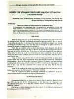 Nghiên cứu tổng hợp thuốc điều trị bệnh tiểu đường Chlorpropamid