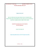 Đề xuất một số giải pháp nhằm nâng cao khả năng thắng thầu xây lắp ở công ty xây lắp và vật tư xây dựng I - Bộ Nông nghiệp và phát triển nông thôn