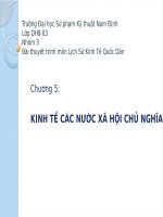 Kinh tế các nước xã hội chủ nghĩa  Lịch sử Kinh tế quốc dân