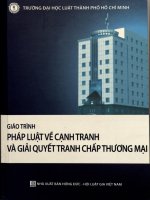 Giáo trình Pháp luật về cạnh tranh và giải quyết tranh chấp thương mại