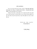 Xây dựng chiến lược kinh doanh cho công ty cổ phần than Hà Lâm - Vinacomin đến năm 2020