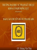 báo cáo chuyên đề hệ thống phanh ABS