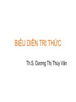bài giảng môn trí tuệ nhân tạo BIỂU DIỄN TRI THỨC
