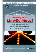 Nghệ thuật quản lý - Phương pháp làm việc hiệu quả.Tại sao sự thực thi là cần thiết. Các khối thiết tạo của sự thực thi. Ba tiến trình cốt lõi của sự thực thi