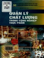 Quản lý chất lượng trong công nghiệp thực phẩm