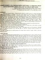 Sơ bộ nghiên cứu thành phần chất độc và phương pháp giám định độc chất của cây củ nần ở Việt Nam