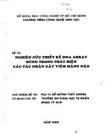Nghiên cứu thiết kế DNA Array dùng trong phát hiện các tác nhân gây viêm màng não