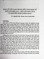 Kinh tế Việt Nam trong bối cảnh kinh tế thế giới hiện nay - Một số phân tích và khuyến nghị chính sách