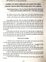 Nghiên cứu hoạt tính xúc tác Bazơ của nhựa Anionit trong phản ứng Aldol hóa của Axeton