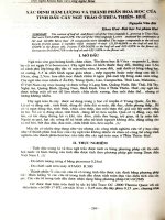 Xác định hàm lượng và thành phần hóa học của tinh dầu cây ngũ trảo ở Thừa Thiên- Huế