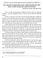 Các vấn đề về chính sách phát triển nguồn học liệu trực tuyến tại Đại học quốc gia Hà Nội