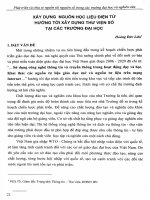 Xây dựng nguồn học liệu điện tử hướng tới xây dựng Thư viện số tại 22 các Trường đại học