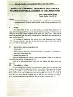 Nghiên cứu tổng hợp và thăm dò tác dụng sinh học của một số hợp chất Azomethin có chứa nhóm Nitro