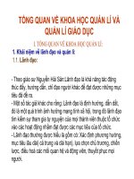 Tổng quan về khoa học quản lý giáo dục
