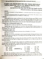 Nghiên cứu thành phần hóa học trong phân đoạn không phân cực từ lá cây trinh nữ hoàng cung (Crinum Latifolium L