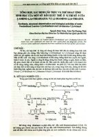 Tổng hợp, xác định cấu trúc và thử hoạt tính sinh học của một số dẫn xuất thế ở vị trí số 5 của 2-amino-1,3,4- Thiadiazol và 1,2- Diamino-1,3,4- Triazol
