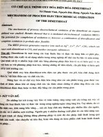 ơ chế quá trình oxy hóa điện hóa Dimethioat