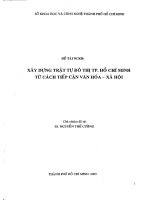 Xây dựng trật tự đô thị TP. Hồ Chí Minh từ cách tiếp cận văn hóa - xã hội