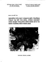 Nghiên cứu quy hoạch môi trường phục vụ đô thị hóa, công nghiệp hóa cho quận Thủ Đức đến năm 2010 và định hướng 2020