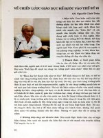 Về chiến lược giáo dục để bước vào thế kỷ 21