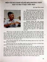 Một vài suy nghĩ về đổi mới phương pháp dạy và học ở bậc tiểu học