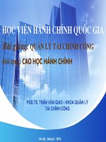 bài giảng quản lý tài chính công