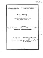 Nghiên cứu thiết kế chế tạo cảm biến nhạy khí LPG và thiết bị báo quá ngưỡng nồng độ